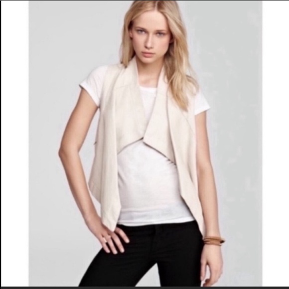 Patterson J Kincaid Genuine Leather Vest in Bone - Picture 1 of 8